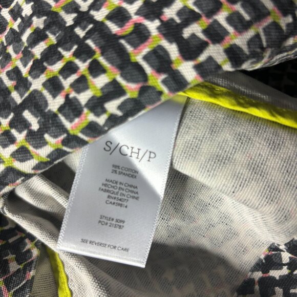 CAbi Women's Sz S Abstract Patterned Denim Lightweight Jacket - Picture 5 of 5